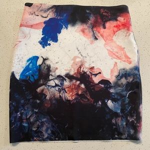 Zara Galaxy Splatter Print Skirt